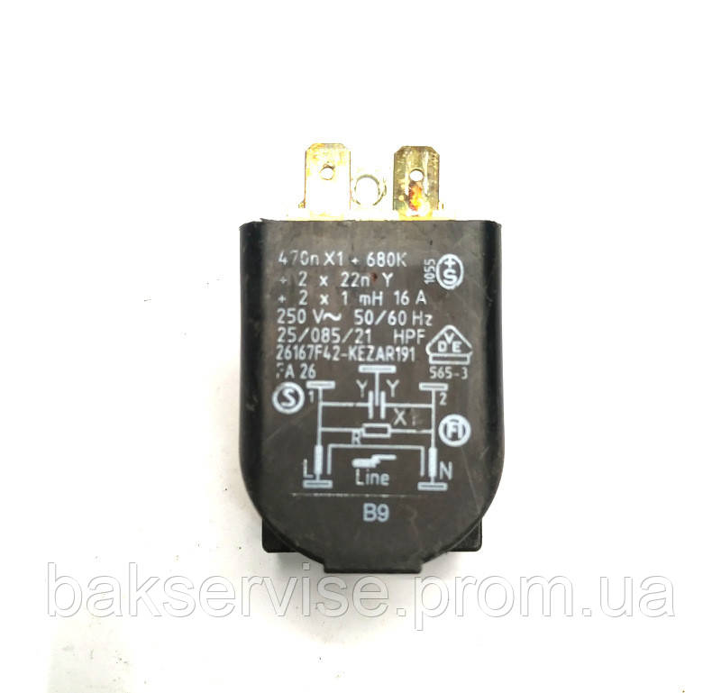 Фильтр сетевой для стиральной машины Bosch/Siemens 26167F42 Б/У
