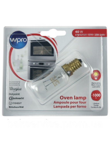 Лампочка для духовки Whirlpool 40W 484000008841