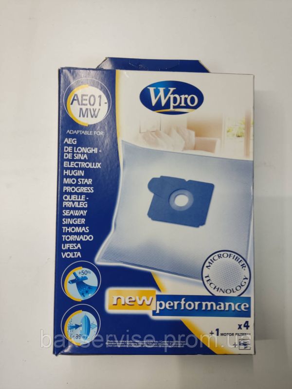 МІШОК ДЛЯ ПИЛОСОСУ WPRO AE01-MW (481281718608)