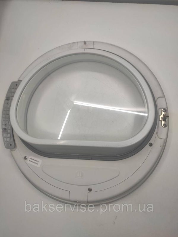 Дверки(люк) до сушильної машини Samsung DV80F5E5HGW/EG з завісою  Б/У