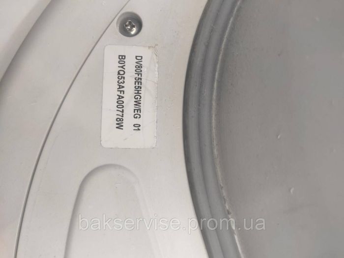 Дверки(люк) до сушильної машини Samsung DV80F5E5HGW/EG з завісою  Б/У