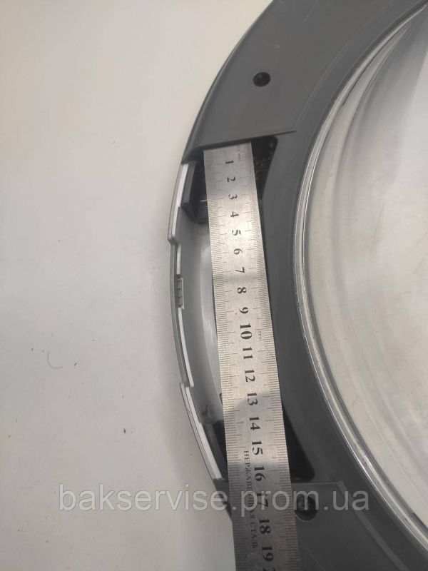 Дверки(люк) до пральної машини Whirlpool C00517297 без завіси(сірий) Б/У