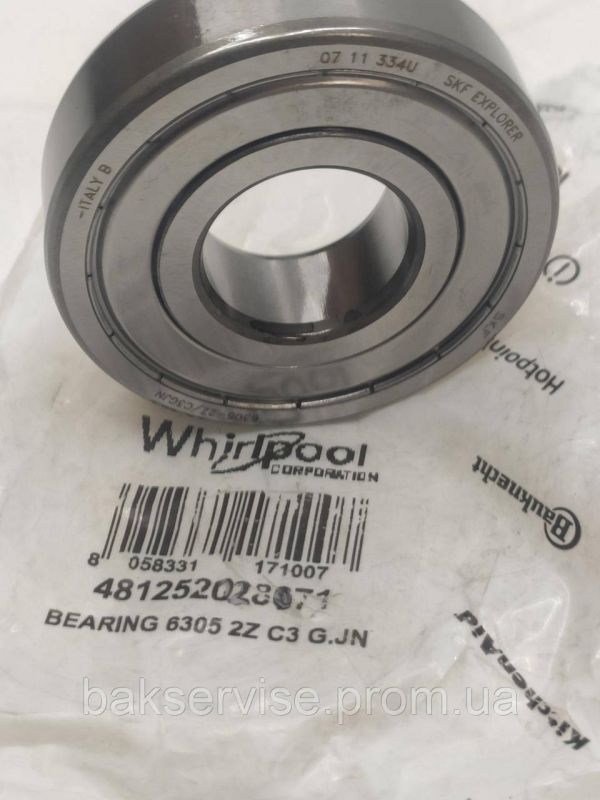 Підшипник пральної машини  SKF 6305-2Z ITALY в упаковці