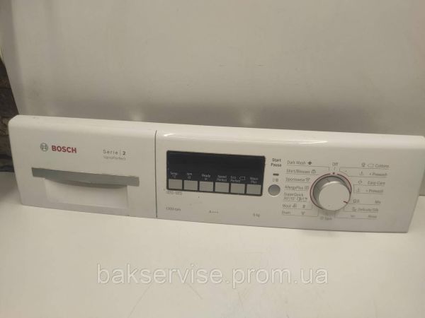 Плата упавління до пральної машини BOSCH WAB24262BY (без передньої панелі порошкоприймача) Б/У