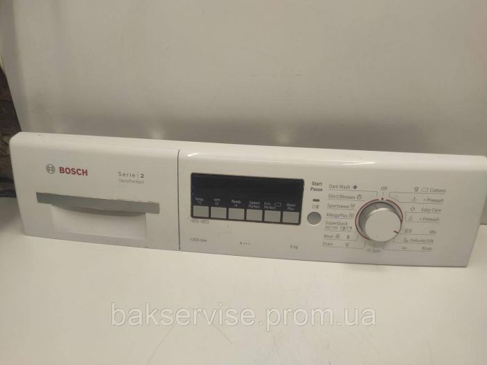 Плата упавління до пральної машини BOSCH WAB24262BY (без передньої панелі порошкоприймача) Б/У