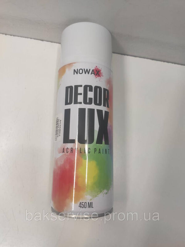Фарба акрилова білий глянець NOWAX Decor Lux 450мл