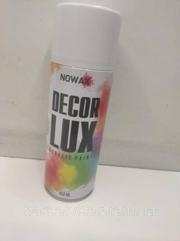 Фарба акрилова білий глянець NOWAX Decor Lux 450мл