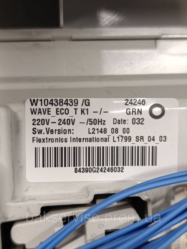Плата управління(індикації) до пральної машини WHIRLPOOL TDLR6030LPLN Б/У