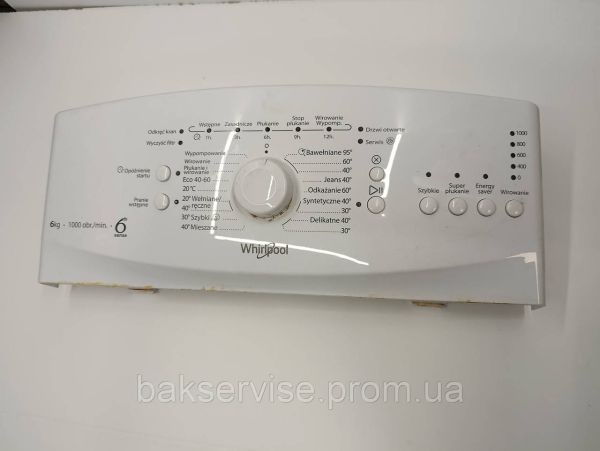 Плата управління(індикації) до пральної машини WHIRLPOOL TDLR6030LPLN Б/У