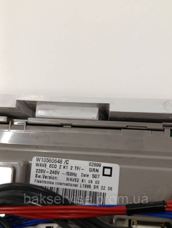 Плата управління(індикації) з проводкою до пральної машини Whirlpool AWO/C 6304 Б/У