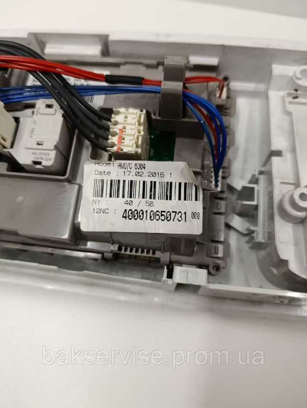 Плата управління(індикації) з проводкою до пральної машини Whirlpool AWO/C 6304 Б/У