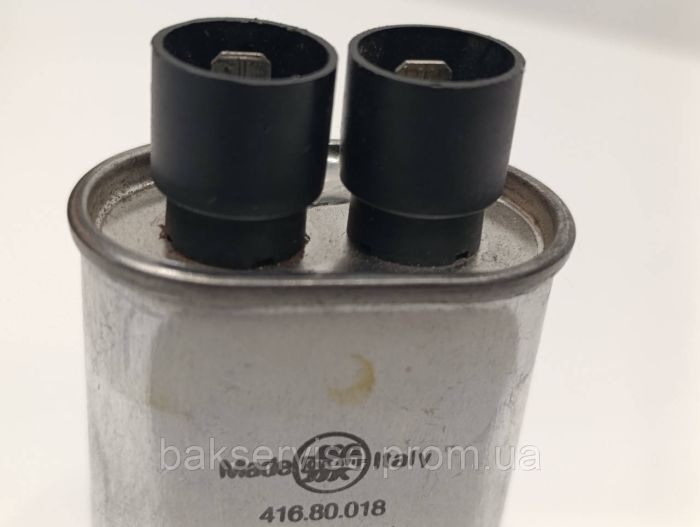 Конденсатор високовольтний мікрохвильової 416.80.018  092 mf 2100v Б/У (2 фішки, 6 мм)