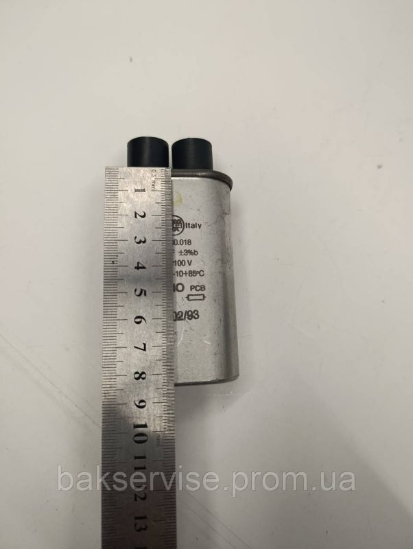 Конденсатор високовольтний мікрохвильової 416.80.018  092 mf 2100v Б/У (2 фішки, 6 мм)