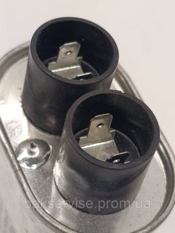 Конденсатор високовольтний мікрохвильової CH85-21095  0.95 mf 2100v Б/У (2 фішки, 4 мм)