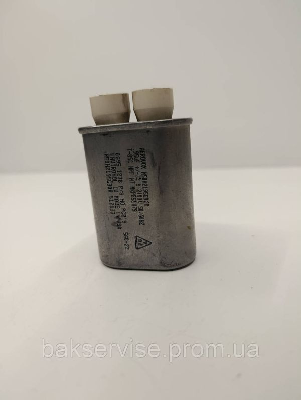 Конденсатор високовольтний мікрохвильової N50H2195G02R 0.95 mf 2100v Б/У( 3 фішки, 6 мм)
