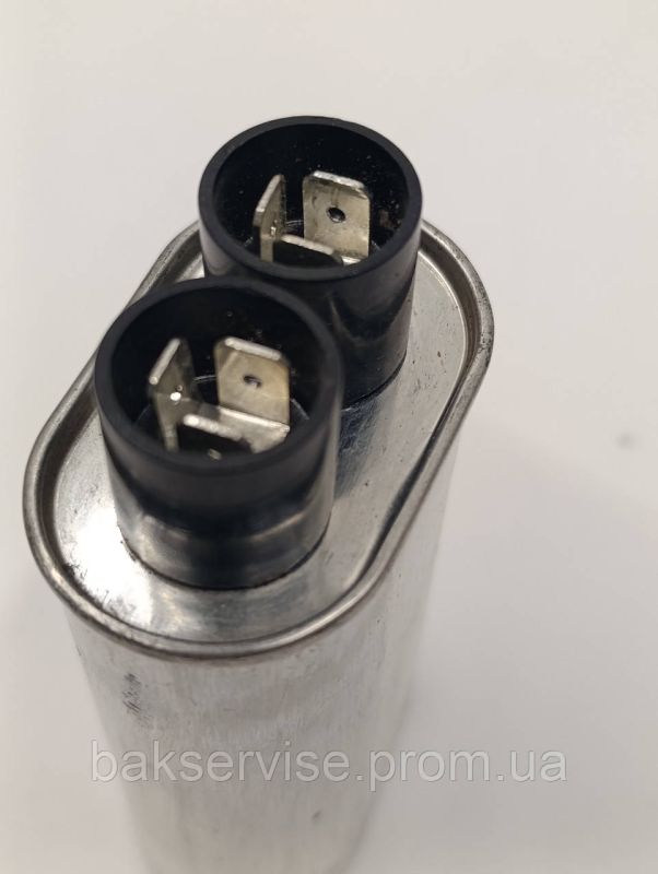 Конденсатор високовольтний мікрохвильової CH85 0.90 mf 2100 V Б/У (3 фішки, 6 мм)