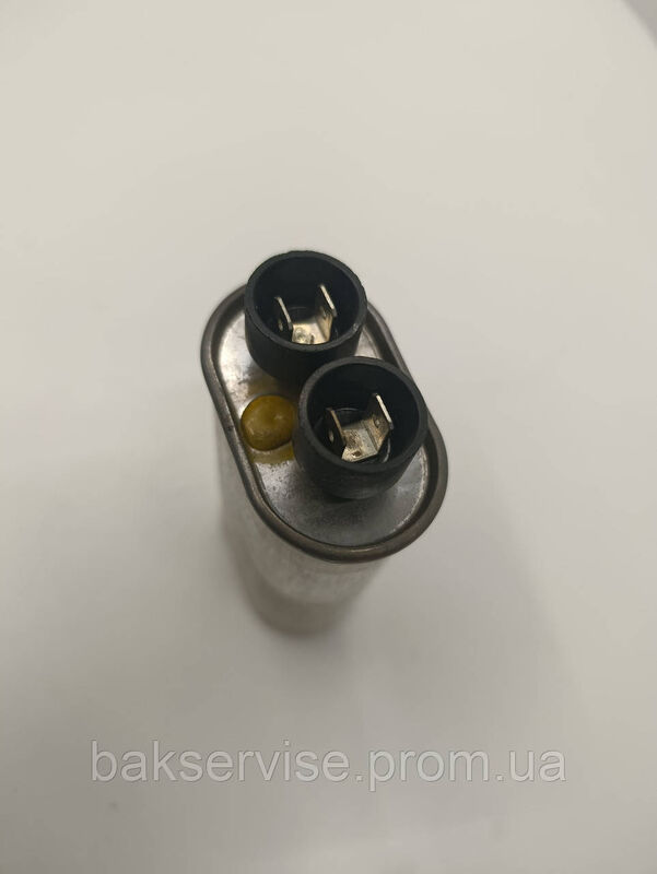 Конденсатор високовольтний мікрохвильової 23L6278R 920uF 2100VAC Б/У (2 фішки, 6 мм)