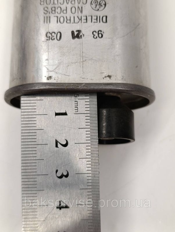 Конденсатор високовольтний мікрохвильової 23L6278R 920 UF 2100 V Б/У (2 фішки, 6 мм)