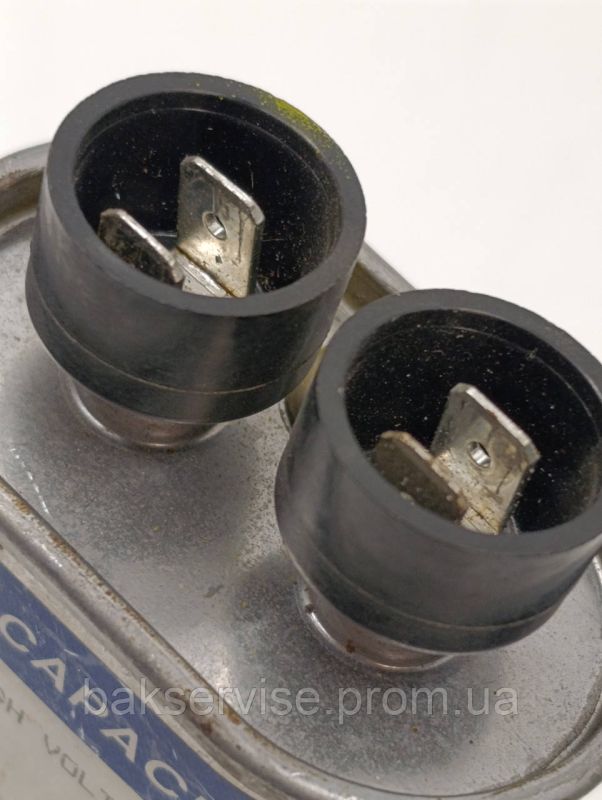 Конденсатор високовольтний мікрохвильової 23L6544R 92 uf 2100 V Б/У (2 фішки, 6 мм)