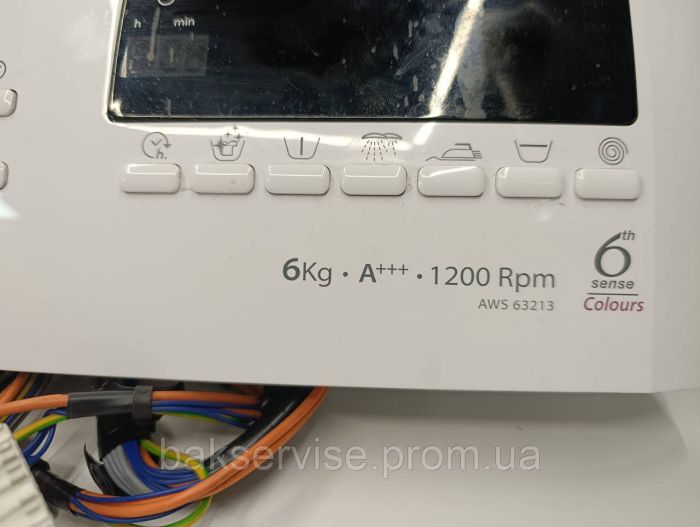 Плата управління(індикації) з проводкою до пральної машини Whirlpool AWS 63213 Б/У