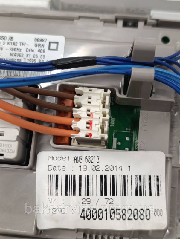 Плата управління(індикації) з проводкою до пральної машини Whirlpool AWS 63213 Б/У