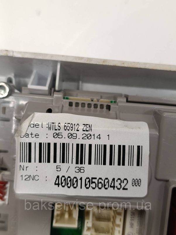 Плата управління(індикації) до пральної машини Whirlpool WTLS 65912 ZEN Б/У (інверторна)