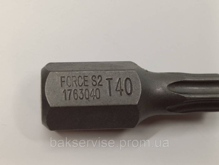 Біта torx T40(зіркоподібна) під адаптер 10мм Force 1763040 НОВЕ (поштучно)