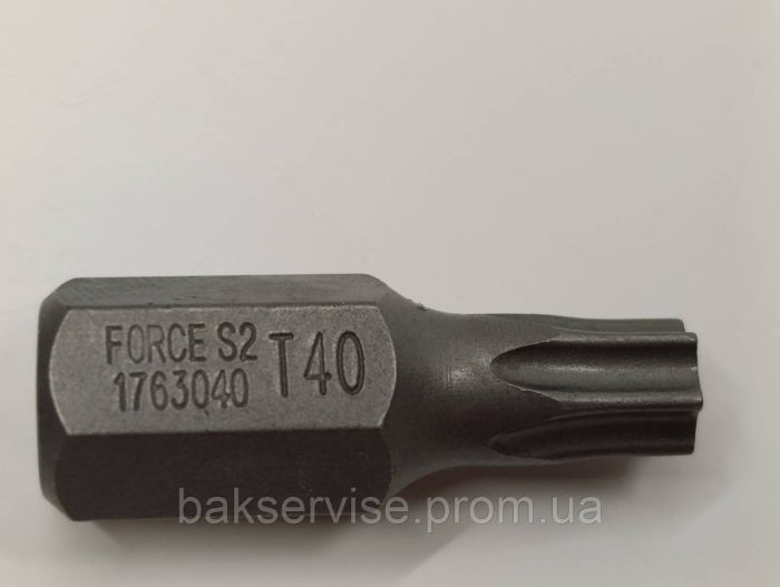 Біта torx T40(зіркоподібна) під адаптер 10мм Force 1763040 НОВЕ (поштучно)