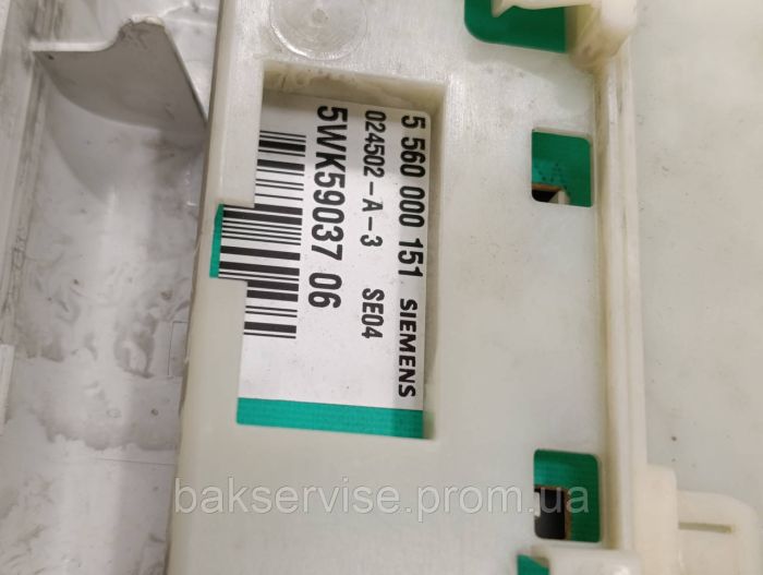 Плата управління(індикації) до пральної машини Bosch/Siemens 5WK59037 06 Б/У