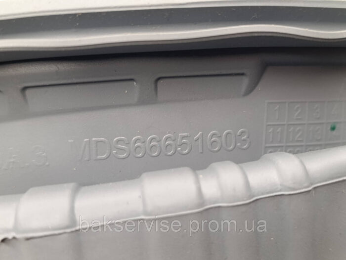 Манжета (гума) люка MDS66651603 для пральної машини LG НОВЕ (по колу 4 дирки закритих +1 зверху закриту +1 дренаж знизу відкритий)