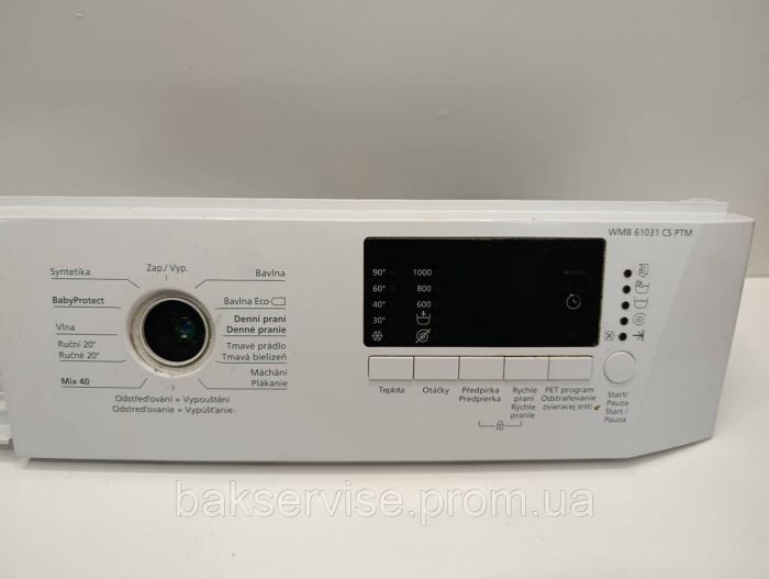Плата управління(індикації) до пральної машини Beko WMB 61031 CS PTM Б/У без проводки