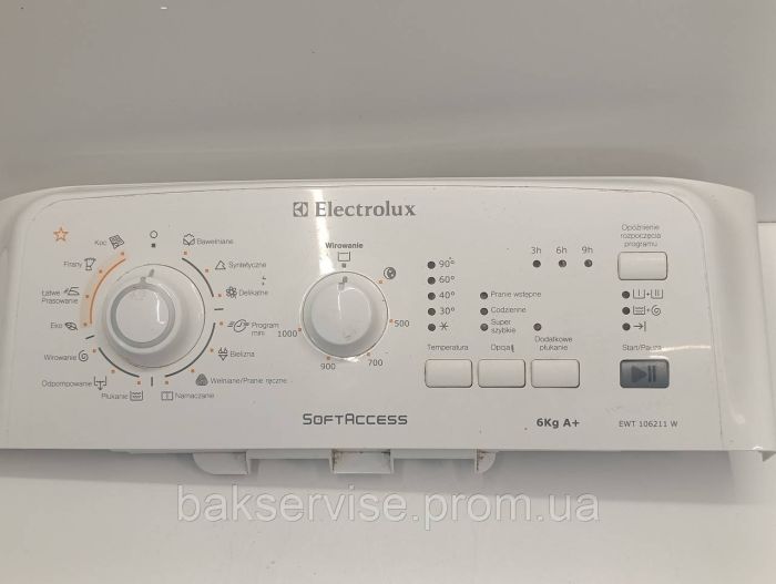 Плата управління(індикації) до пральної машини Electrolux EWT 106211 W Б/У БЕЗ ПРОВОДКИ