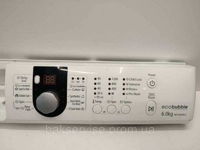 Плата управління(індикації) до пральної машини Samsung WF1602WCC Б/У