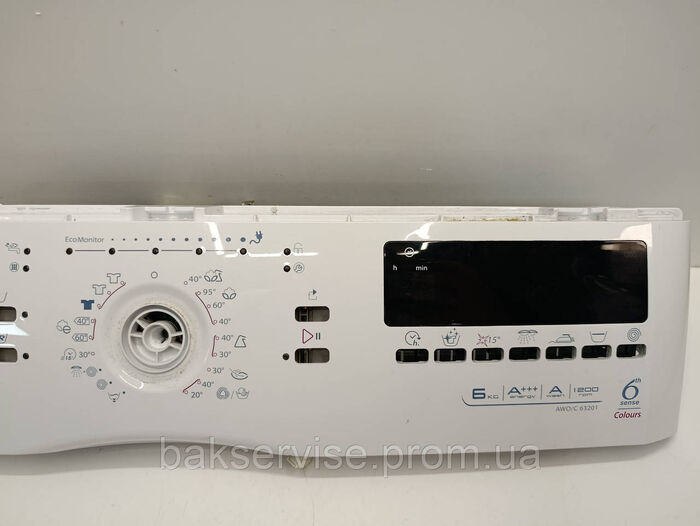 Плата управління(індикації) до пральної машини Whirlpool AWO/C 63201 БЕЗ ПРОВОДКИ Б/У