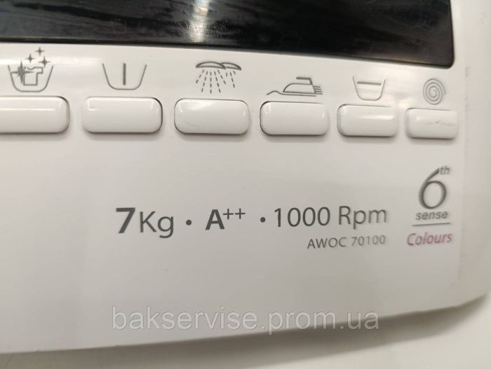Плата управління(індикації) до пральної машини Whirlpool AWOC 70100 Б/У без проводки