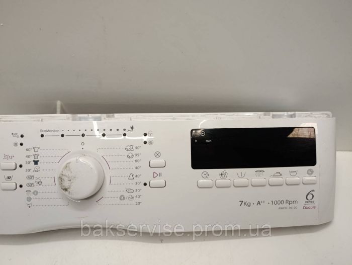 Плата управління(індикації) до пральної машини Whirlpool AWOC 70100 Б/У без проводки